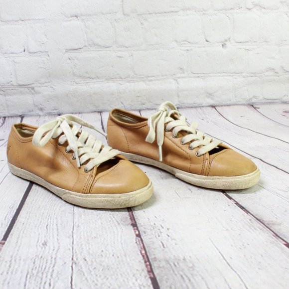 Frye Chambers Brown Leather Lace up Low Sneaker Size US 3 - Picture 3 of 9